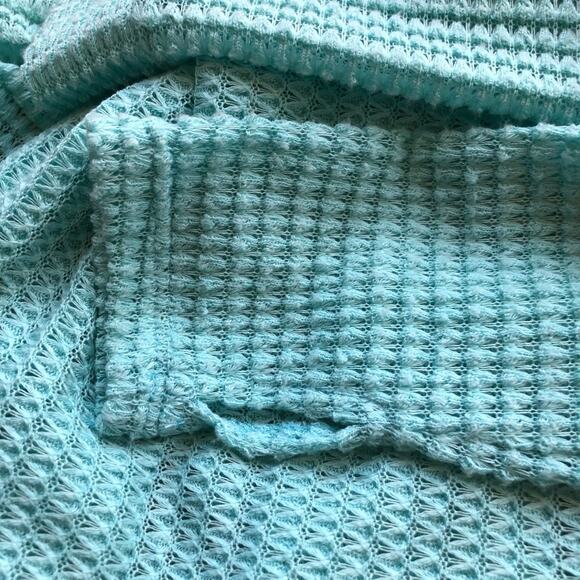 Blakeley Blue Waffle Knit Open Front Lola Cardigan Long Sleeve Women's XS/S - Picture 8 of 8